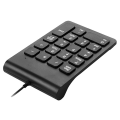 2X Mini USB Wired Numeric Keypad Numpad 18 Keys Digital Keyboard for Accounting Teller Laptop Android (Black). 