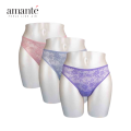 Amante Lace Thong Panty Pack (x3 Pcs). 