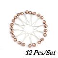 12 Pieces/set Women's Scarf Hijab Clip Brooch Pearl Brooch Fixed Hijab Gift for Friends Clothing Accessories Jewelry. 
