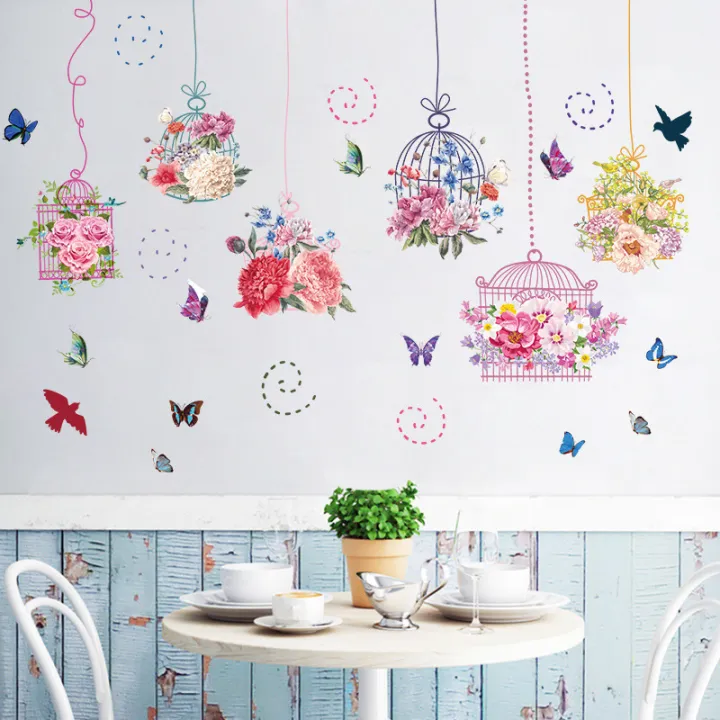 Pastoral%20Style%20Butterfly%20Flower%20Bird%20Cage%20Wall%20Sticker%20Living%20Room%20Bedroom%20Decorations%20Wallpaper%20Mural%20Removable%20Stickers%20-%20Image%206