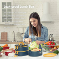 2X Bento Box Adult Lunch Box, Leak-Proof, Stacking Bento Box Lunch Box,Portable Food Container Storage Boxes (Blue). 