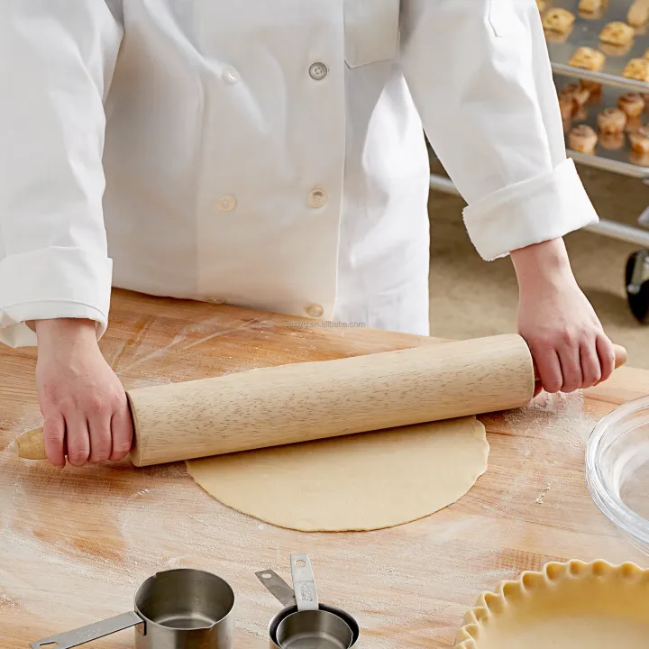 Rootti Premium Wooden Rolling Pin – Non-Stick Dough Roller for Baking, Pastry ...