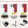 90 Degree L Shape Game Cable Micro Type C USB 2.4A Fast Charging Charger Adapter Mobile Phone Wire For Samsung Huawei Xiaomi. 