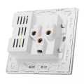 USB Wall Socket Universal Wall Socket Panel With 2 USB Port Plug Charger AC 110-250V 13A. 