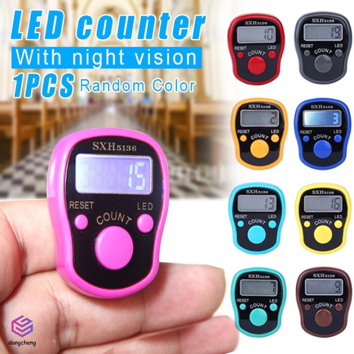 1pc Digital Finger Ring Tally Counter Handheld Row Counter Led Light ...