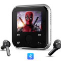 MP3 MP4 Music Audio Video Portable Wireless Bluetooth Player clip watch Walkman Built-in Speaker sports 4GB FM Radio Touch Buttons With Earphones. 