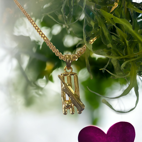 Gold%20Plated%20chein%202MM%20Bismark%20Chain%20with%20Beautiful%20cricket%20pendant%20for%20women%20girl%20and%20men,%20boys%20-%20Image%202