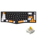 FEKER Alice80 68-key 65% Gasket Hot Swappable Split Wired/Wireless Mechanical Keyboard with Gateron Switch - White. 