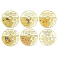 pokemon cards golden New Pokémon Commemorative Medal Pikachu Commemorative Coin Metal Handicraft Gold Commemorative Coin Gift Box Pokemon Toys giftParty Games Crafts. 