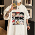 Yfashion Men and Women's Summer T-shirt - Oversized Cartoon Anime Pattern Street Hip-hop Trendy Short Sleeve Tee Tops. 