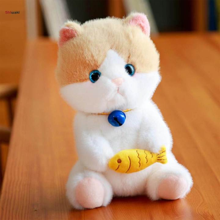 Plush Toy Kitty Animal Figures Decorative Cute Baby Cat Stuffed Animals Sleeping for Car Sofa Women Girls Daraz.lk