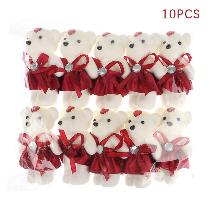 10pcs%2012cm%20Bear%20Flower%20Bouquet%20Toy%20Cartoon%20Doll%20Teddy%20Bear%20Bouquet%20Graduation%20Birthday%20Wedding%20S%20Party%20Decor%20-%20Image%203