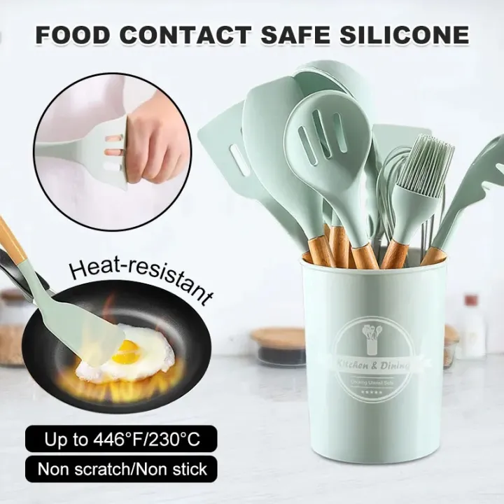 Silicone%20%20Kitchenware%20%20spoon%20%20set%20Non-Stick%20Cookware%20Utensils%20Set%20Spatula%20Shovel%20Egg%20Beaters%20Wooden%20Handle%20Cooking%20Tool%20Set%2013%20pcs%20%20Kitchen%20Spatula%20Gel%20Kitchenware%20Gadgets%20Ladle/Spoons%20Silicone%20Measuring%20Silica%20Colander%20and%20for%20Utensil%20Brush%20Spoon%20Heat%20-%20Image%207