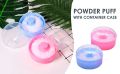 Baby Powder Puff with Container Case - Pink / Blue. 