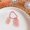 New Style Girl Heart Transparent Acrylic Pendant Ins Decorative Accessories Student Cute Keychain. 