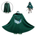 Japanese Anime Cosplay Costume Hoodie Attack on Titan Cloak Shingeki No Kyojin Scouting Legion Green Cape Fashion Mens Clothes. 