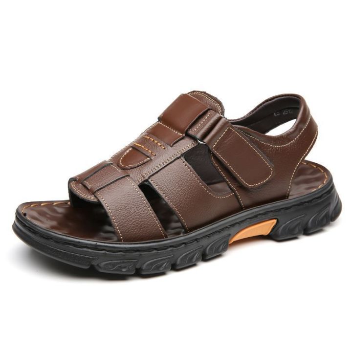 %E3%80%90100%25Cowhide%E3%80%91Summer%20New%20Men's%20Sandals%20Men's%20Genuine%20Leather%20Beach%20Shoes%20Men's%20Non-Slip%20Massage%20Men's%20Sandals%20-%20Image%206