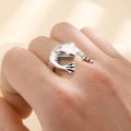 Cute Fortune Cat Animal Rings Couple Jewelry Adjustable Finger Rings For Men Lover Women Lady Girl Boy Male Valentine's Day Gift. 