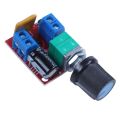 (VDZI) 2X Mini DC Motor PWM Speed Controller 3V 6V 12V 24V 35VDC 90W 5a DC Motor Speed Control Switch LED Dimmer. 
