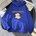 Educational Hoodies Letter Graphic Sweatshirt Hooded Y2k Clothes Women Aesthetic Winter Tops Men Long Sleeve Casual Streetwear. 