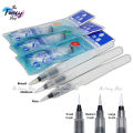 Water Brush Pen Set  Round Nib  3 Pcs Set  Fine/Medium/Broad  Self Moistening. 