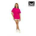 Moose Everyday Essential Tee With Bottom Logo - Hot Pink. 