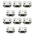 QUANBU 100Pcs Micro USB Type B Female 5Pin SMT Socket Jack Connector Port PCB Board. 