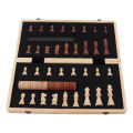 Travel Chess Board Game Competitive Educational Folding 2 in 1 Basswood Chess Board Game Sets Magnetic for Party. 