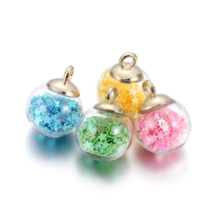 10pcs/Set%2015mm%20Fashion%20Transparent%20Glass%20Ball%20Colorful%20Star%20Sequin%20Pendant%20For%20Bracelet%20Necklace%20Jewelry%20Making%20DIY%20Earring%20Finding%20-%20Image%205