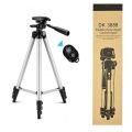 New DK 3888 Bluetooth Tripod + Portable Tripod Aluminum 330A + Portable TF-3110 Tripod Camera Stand And Mobile Stand  +DK 3888 Portable & Amp; Foldable Camera Mobile Tripod With Bluetooth Wireless Remote. 