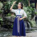 Women's Han Chinese Clothing Improved Spring and Summer Princess Costume Suit Republic of China Style Retro Outfit Casual Clothes Class Uniform Set. 