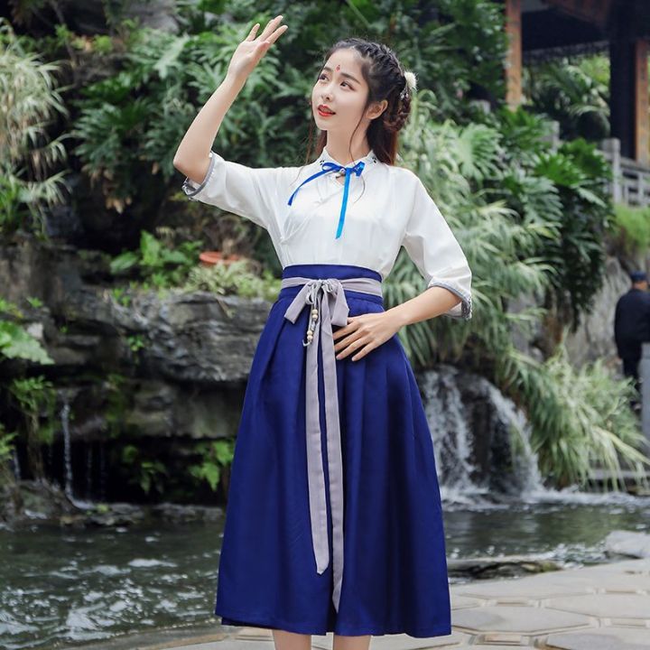Women's%20Han%20Chinese%20Clothing%20Improved%20Spring%20and%20Summer%20Princess%20Costume%20Suit%20Republic%20of%20China%20Style%20Retro%20Outfit%20Casual%20Clothes%20Class%20Uniform%20Set%20-%20Image%205