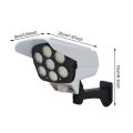 2 In1 Solar Powered Light Security Simulation Dummy Camera Solar Light Outdoor Street Spotlight Solar Lamp Garden Wall Lamp. 