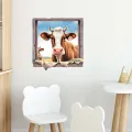 Funny Cow Wall Sticker Window Living Room Background Decorations Wallpaper Creative Animals Self Adhesive Decals M1107. 