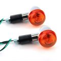 2PCS Motorcycle Front Turn Signal Amber Blinker Indicator for Suzuki Bandit 250 400 74A/75A/77A for Yamaha XV250. 