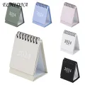 Family Friends Calendar 2024 Mini Desk Calendar Portable Spiral Coil Monthly Planner for Event Log Table Decoration Simple Style Yearly Plan Book 2024 Desk Calendar. 