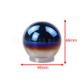 Titanium car gear shift knob burnt Blue manual automatic shift knob ball gear head short shifter 46mm racing car accessories. 