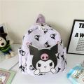 28x24CM Kawaii Sanrio Hello Kitty Cinnamoroll My Melody Kuromi Students Schoolbag Boys Girls Anime Kawaii Cartoon School Bag. 