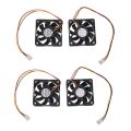 60mm 6cm DC 12V 3 Pin Computer Case CPU Cooler Cooling Fan Black 4 Pcs. 