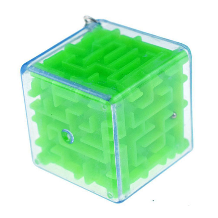 Children's Puzzle Maze Cube 3CM Keychain Rotating Bead Maze Decompression Toy