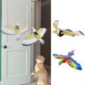 Flying Bird Cat Toy Simulation Bird Interactive Cat Toy Automatic Hanging Eagle Flying Bird Funny Cat Toys for Indoor Cats with Sound and Light well made. 
