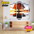 Wall arts, Wall Sticker Design decoration home bedroom office wall sticker gaming room Digital Printed Wall Art With Sticker - Five(5) Pieces. 