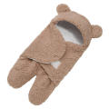 Teddy Bear Blanket Swaddle Newborn Baby Hooded Wrap Bag Newborn Sleep Warm Bag. 