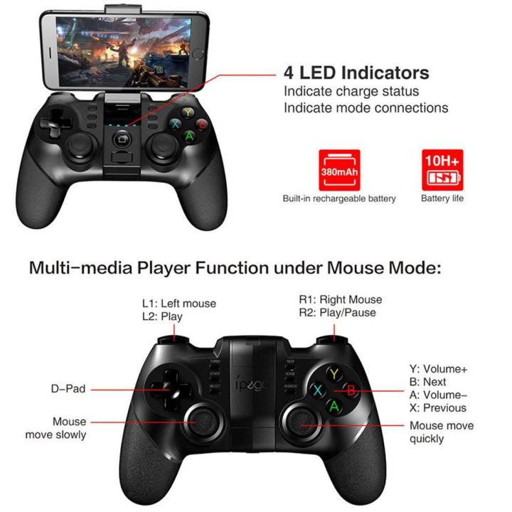 Ipega%20Pg%209076%20Bt%20Gamepad%202.4G%20Draadloze%20Game%20Controller%20Voor%20PS3%20Houder%20Beugel%20Joystick%20Voor%20Android%20Win%20Game%20Console%20-%20Image%204