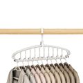 Rotating Folding Clothes Hanger Closet Organizer Multi-port Clothing Drying Rack Foldable Plastic Scarf 11-hole Storage Hangers. 