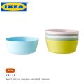 IKEA KALAS Bowl, mixed colour 6 BOWLS. 