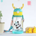 550ML Children Water Bottle for School Outdoor Travel Cute Cartoon Animal Baby Water Bottles with Shoulder Strap for Boy Girl. 