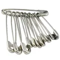 Steel Safety Pins - 12 Pcs Silver Color.. 
