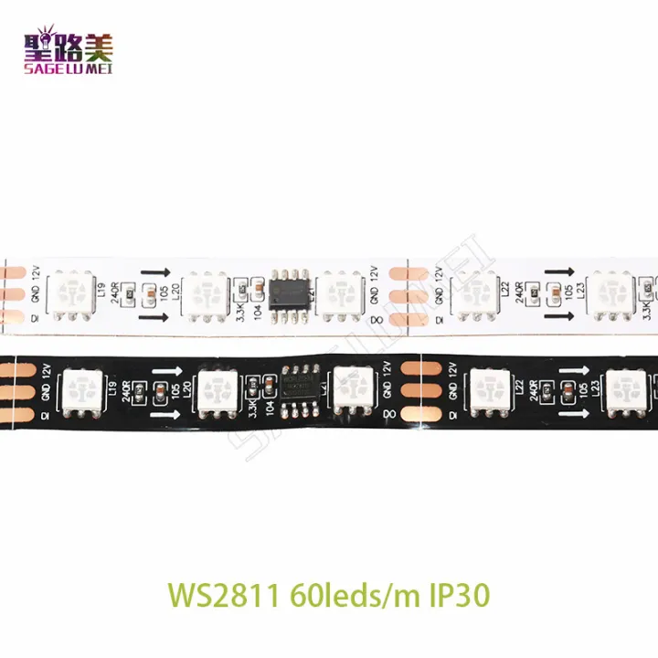 Dc12v%205m%20Ws2811%20Led%20Pixel%20Strip%20Rgb%20Full%20Color%205050%20Led%20Strip%20Ribbon%20Flexible%20Addressable%20Digital%20Led%20Tape%201%20Ic%20Control%203%20-%20Image%205