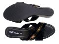 LADIES COVERED SOLE  BLACK 877. 